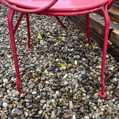 Retro Metal Bistro Table And 2 Chairs Garden Patio Conservatory Great Patina