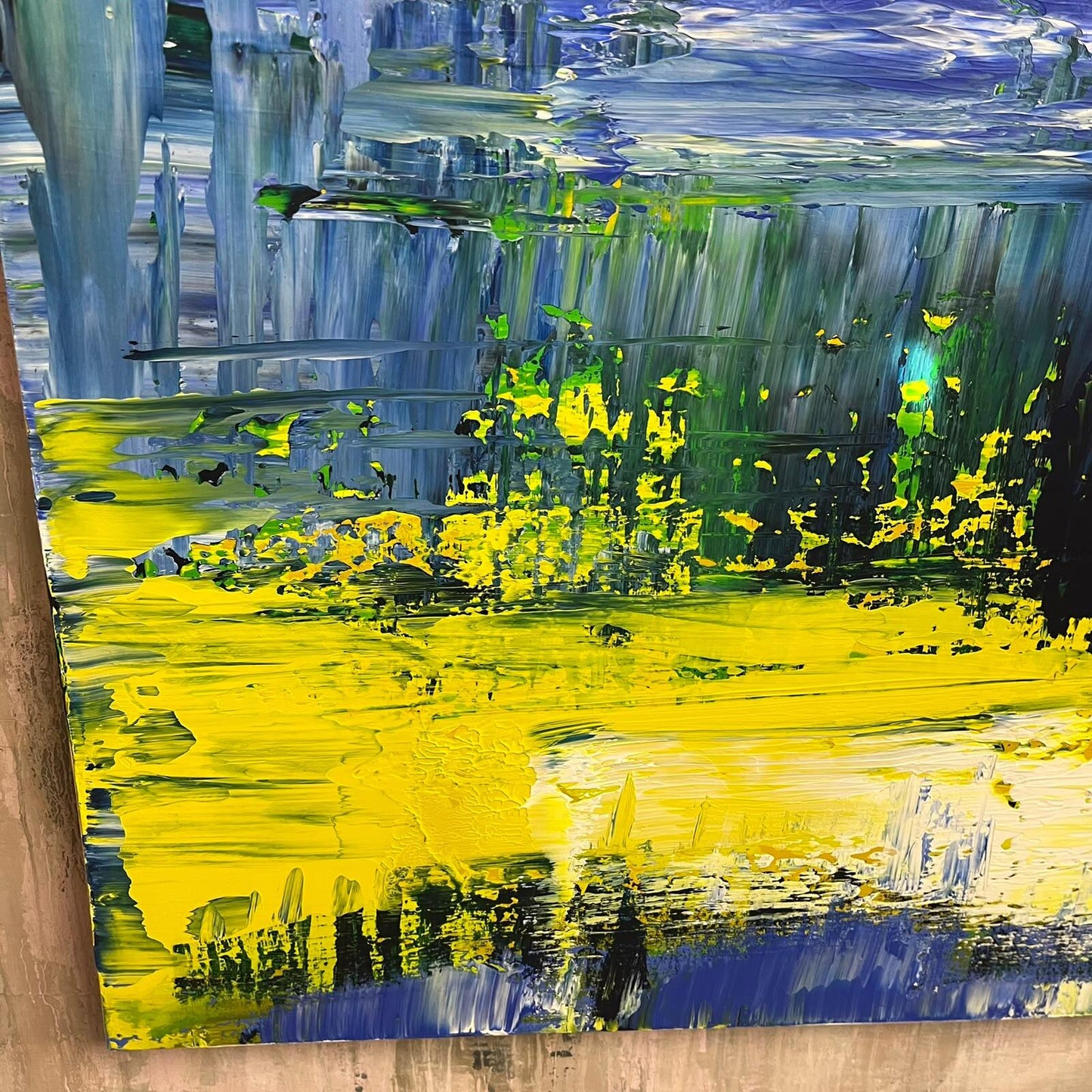 Terry Wood (b. 1952) Abstract Study Signed Verso Acrylics On Box Canvas