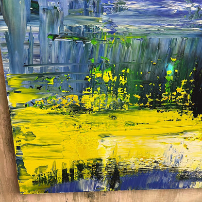 Terry Wood (b. 1952) Abstract Study Signed Verso Acrylics On Box Canvas
