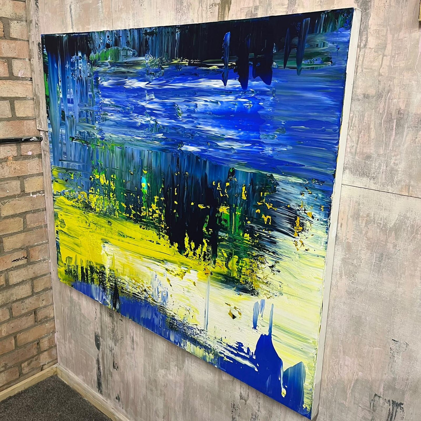 Terry Wood (b. 1952) Abstract Study Signed Verso Acrylics On Box Canvas