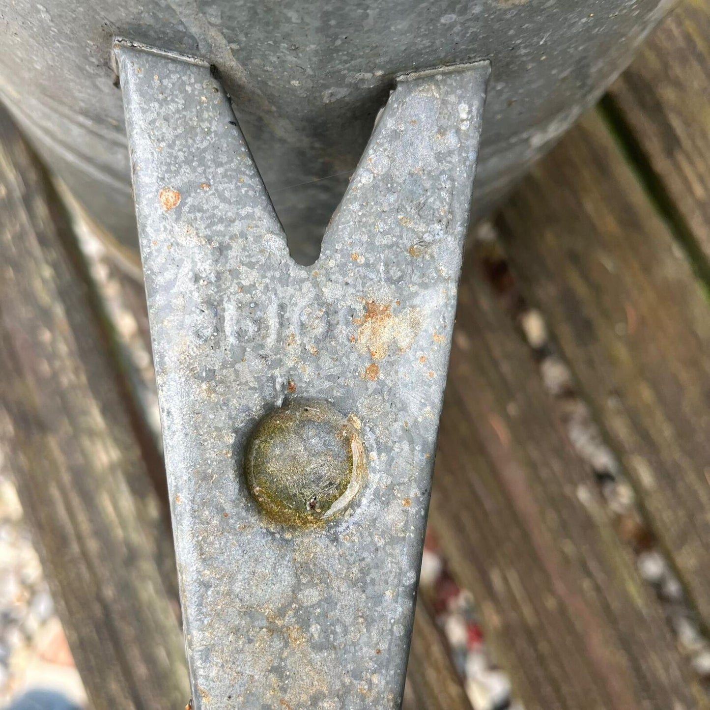 VIntage Galvanised Watering Can Water Tight No Rose