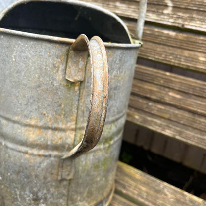 VIntage Galvanised Watering Can Water Tight No Rose