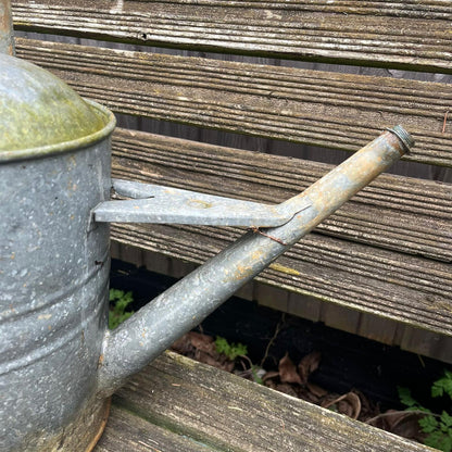 VIntage Galvanised Watering Can Water Tight No Rose