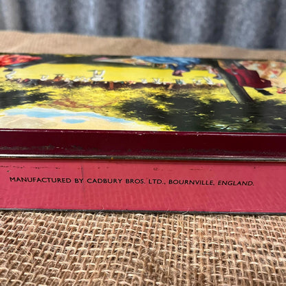 Vintage Cadburys Chocolate Biscuit Tin Victorian Park Scene