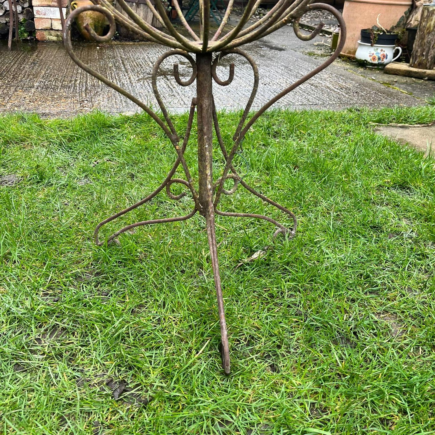 Vintage Ornate Metal Plant Stand