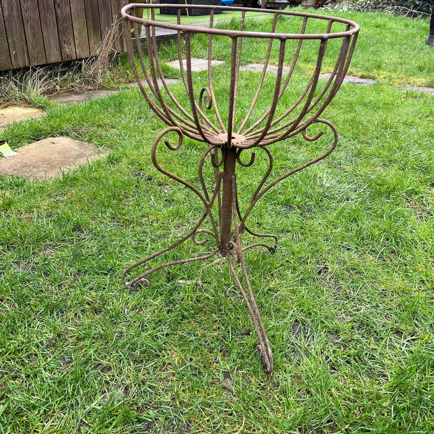 Vintage Ornate Metal Plant Stand