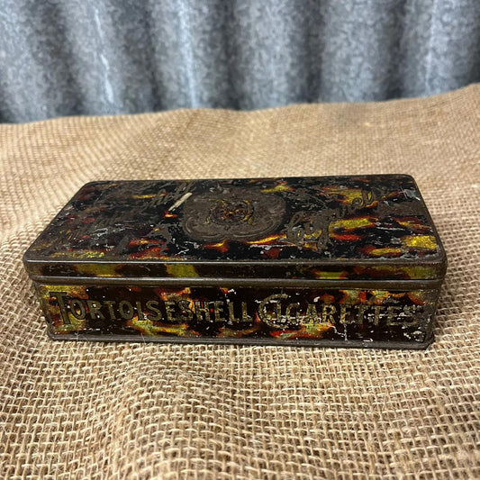 Antique Churchmans 1920s Tortoiseshell Cigarette Tin
