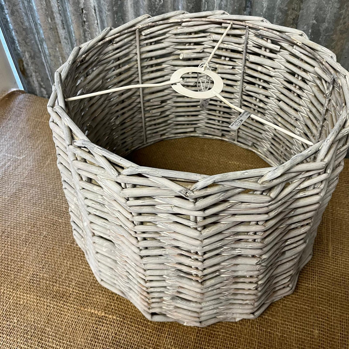 Willow Ceiling Pendant Lampshade White Wash Effect