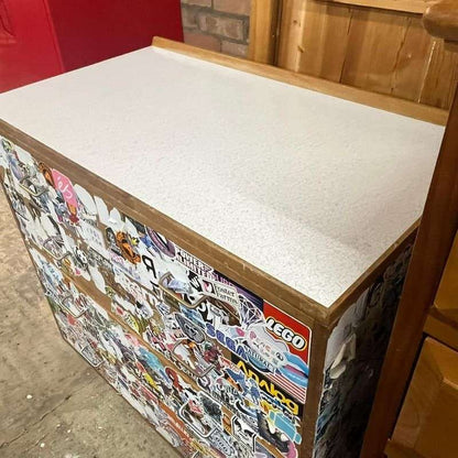 Vintage 1960's Army Issue Chest Of 2 Over 3 Drawers Formica Top Metal Handles