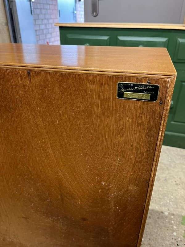Mid Century Glazed Bookcase Herbert Gibbs Side Cabinet Retro Teak