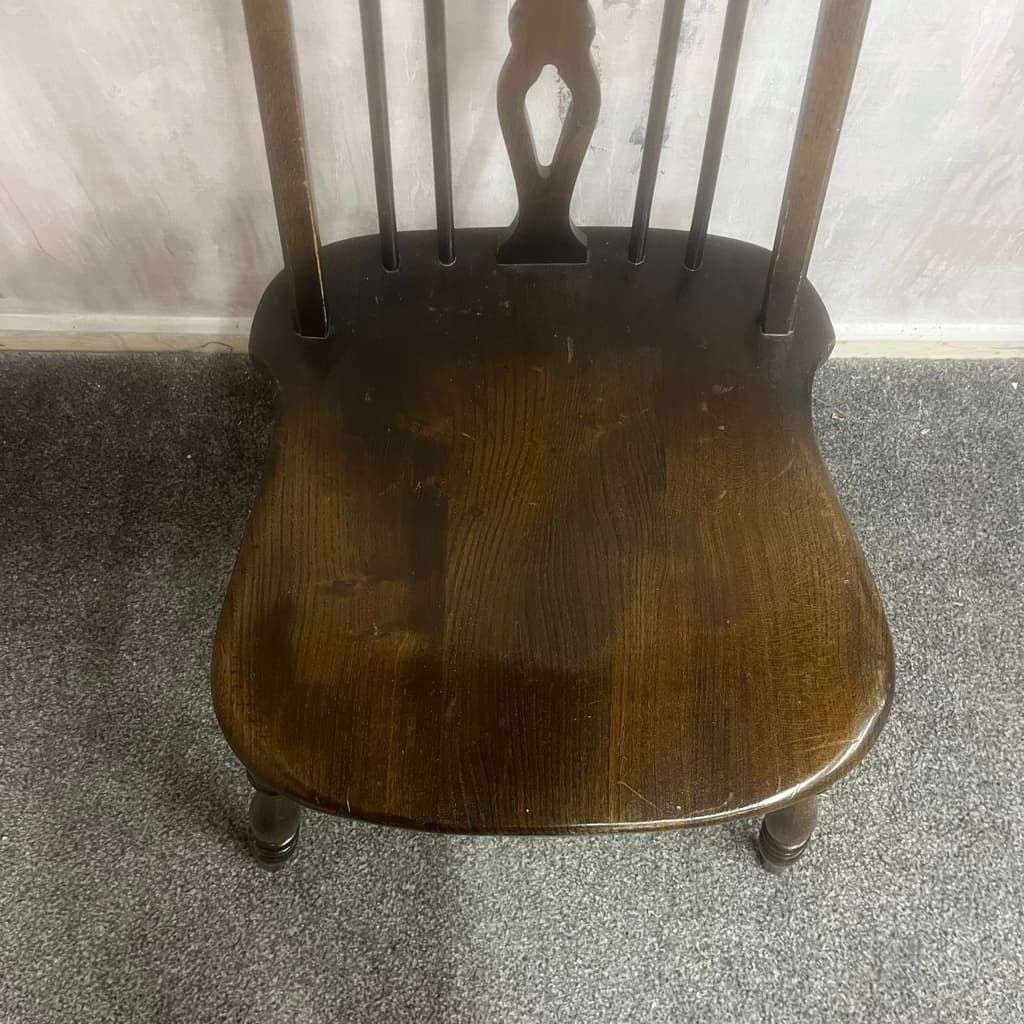 Vintage Glenister Windsor Style Stick Back Dining Chair Turned Legs