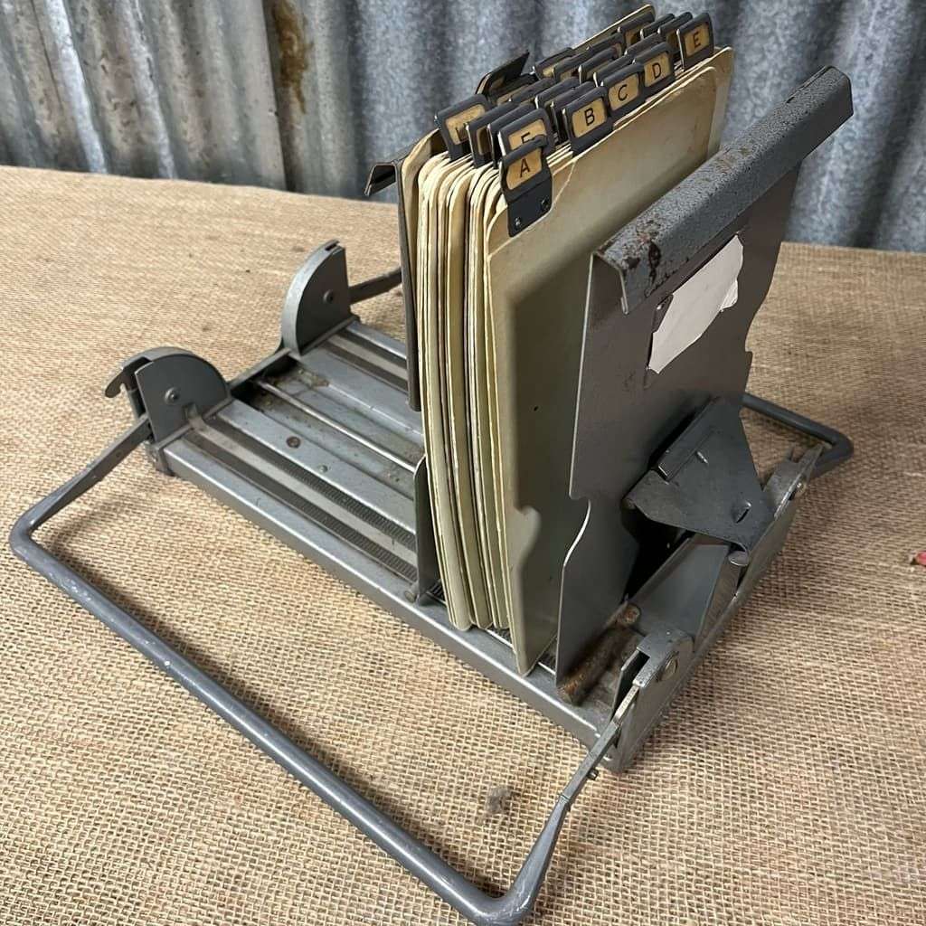 Vintage Twin Lock Presto No. 1 Office Organiser With Inserts A-Z Cards