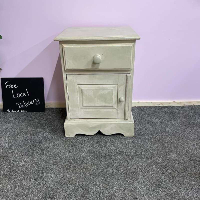 Painted Cabinet Single Drawer Over Cupboard Farrow &amp; Ball French Grey