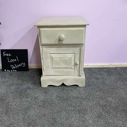 Painted Cabinet Single Drawer Over Cupboard Farrow &amp; Ball French Grey