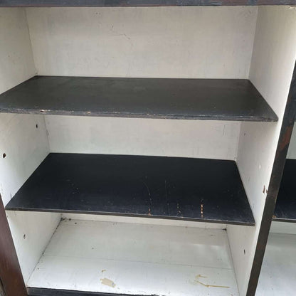 Vintage Rustic Glazed Double Shop Counter Cabinet Shelves Hospitality Retail