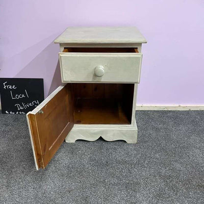 Painted Cabinet Single Drawer Over Cupboard Farrow &amp; Ball French Grey