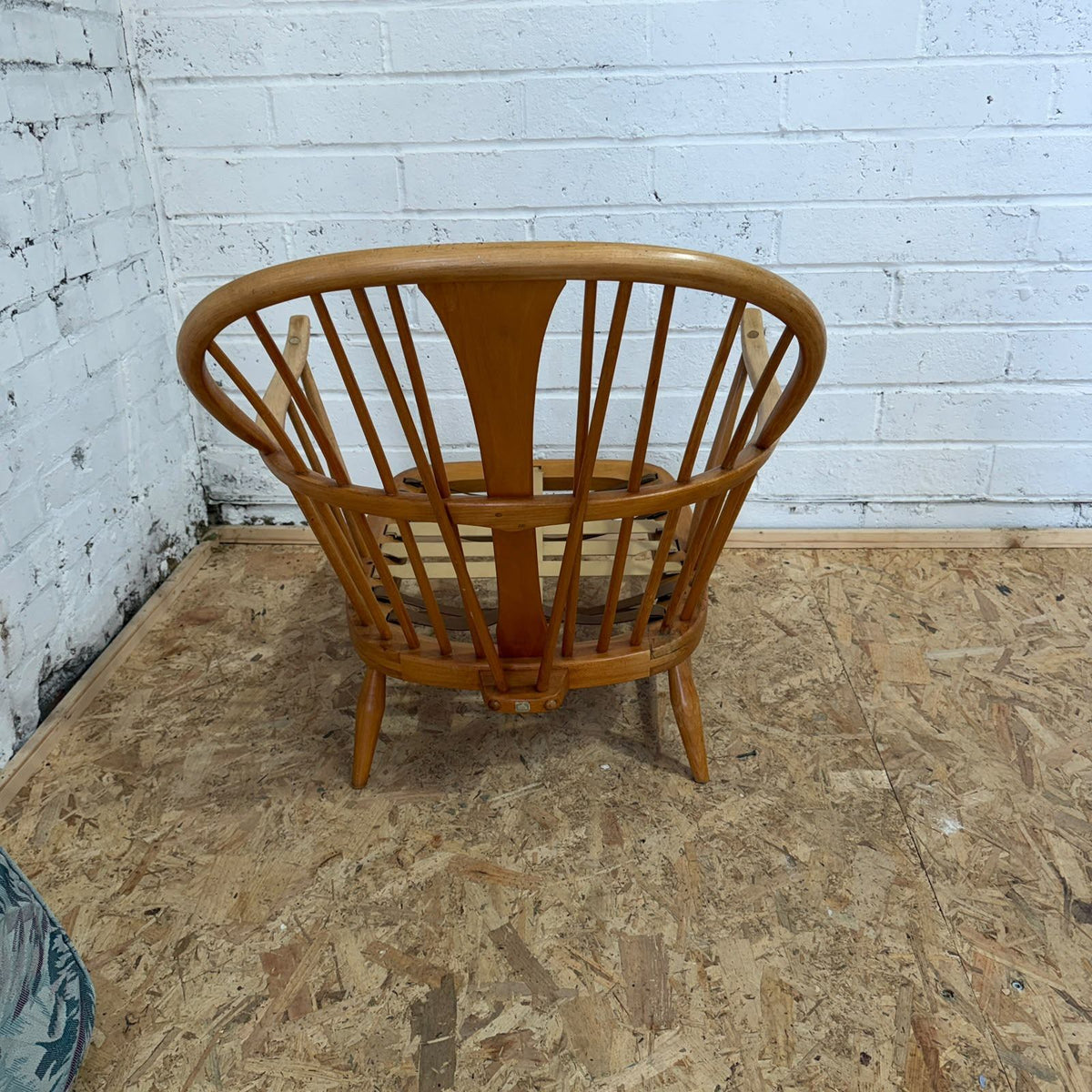 Vintage Ercol Model 203 Low Armchair Blonde Beech Mid Century Modern 1960's