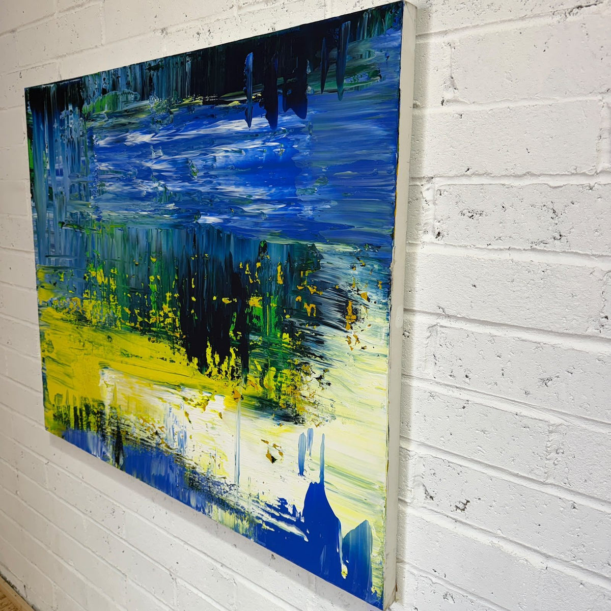 Terry Wood Original Abstract Acrylic Painting Canvas Large 120cm x 100cm Signed