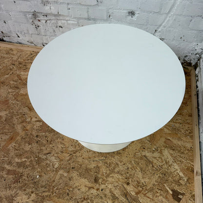 Retro Arkana Bath Tulip White Laminate Side Coffee Table Mid Century