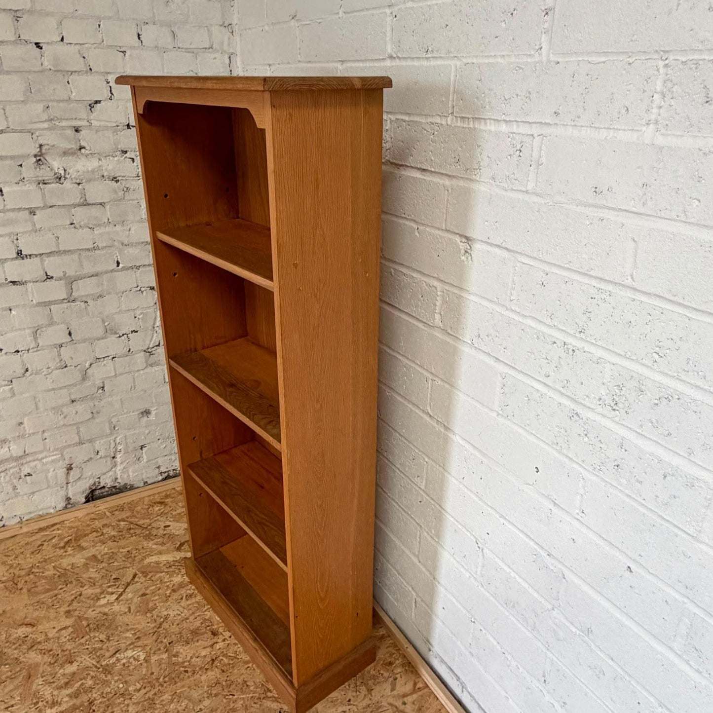 Modern Tall Pine 4 Shelf Bookcase