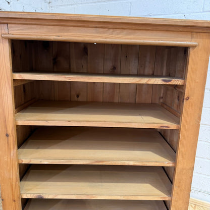 Pine Open Farmhouse Style Plan Chest Art Cabinet Retail Hospitality Mug Storage