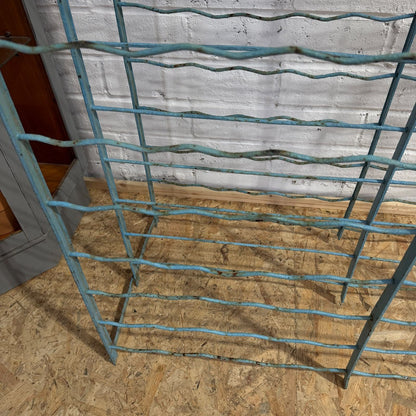Vintage Industrial Steel Wine Rack, Mid-20thC Approx 120 Bottles Great Patina