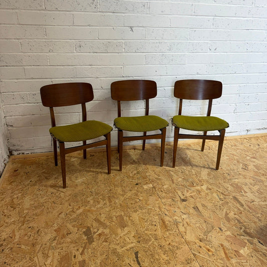 3 Bent Ply Mid Century Dining Chairs Project Need Upholstering