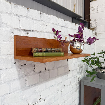 Tapley 33 Floating Shelf Mid Century 22” 56cm Teak With Wall Fixing