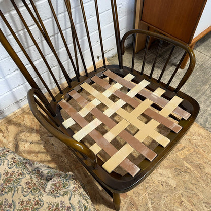 Ercol Jubilee Model 766 Dark Wood Armchair Project Mid Century