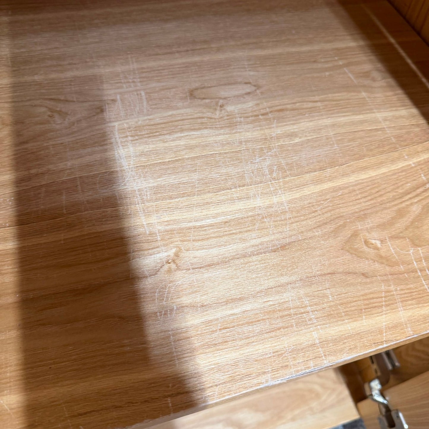 Solid Oak Furnitureland Triple Sideboard Buffet Cabinet 2 Cupboards 3 Drawers