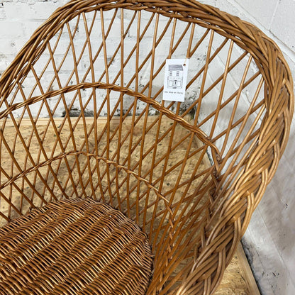 Wicker Low Armchair Curved Back Conservatory
