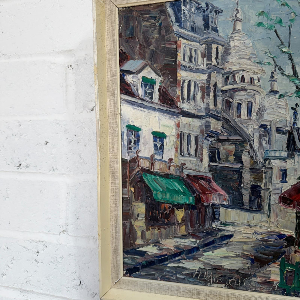 A. Monoky (20thC) Paris Montmartre Street Scene c.1960s, signed, Oil on canvas