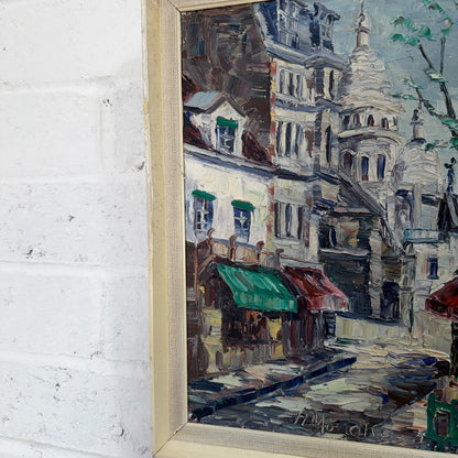 A. Monoky (20thC) Paris Montmartre Street Scene c.1960s, signed, Oil on canvas