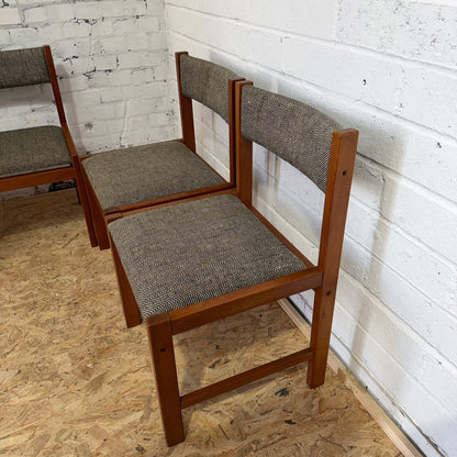 4 Vintage Mid Century Teak Danish Style Dining Chairs Possibly D-Scan Singapore