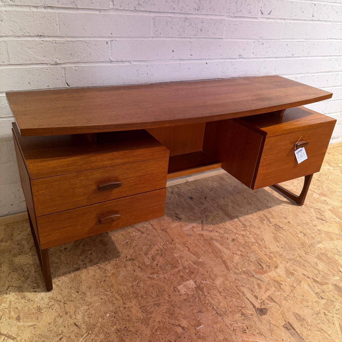 Mid Century G Plan Quadrille Dressing Table Desk Sideboard Two Drawers Cupboard