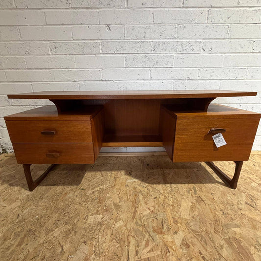 Mid Century G Plan Quadrille Dressing Table Desk Sideboard Two Drawers Cupboard