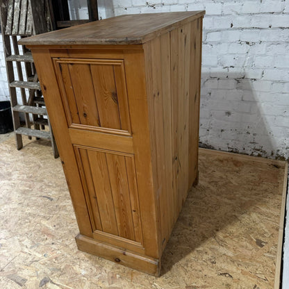 Pine Open Farmhouse Style Plan Chest Art Cabinet Retail Hospitality Mug Storage