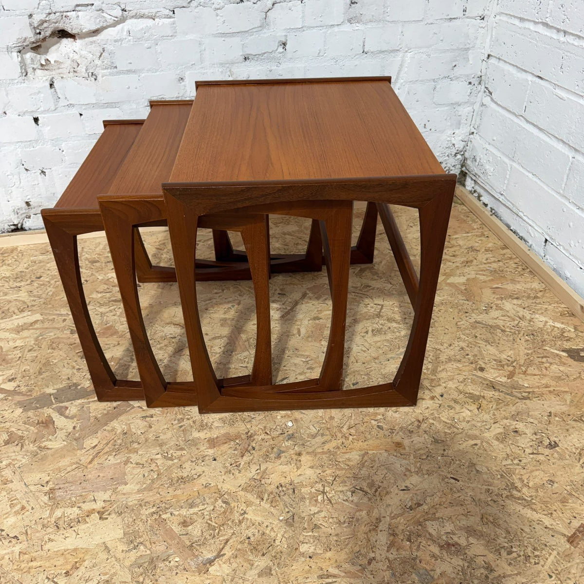 Mid Century Nest of 3 Teak Coffee Tables G Plan Style