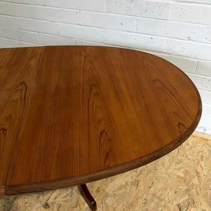 G Plan Fresco Mid Century Teak Extending Oval Dining Table Seats 8/10