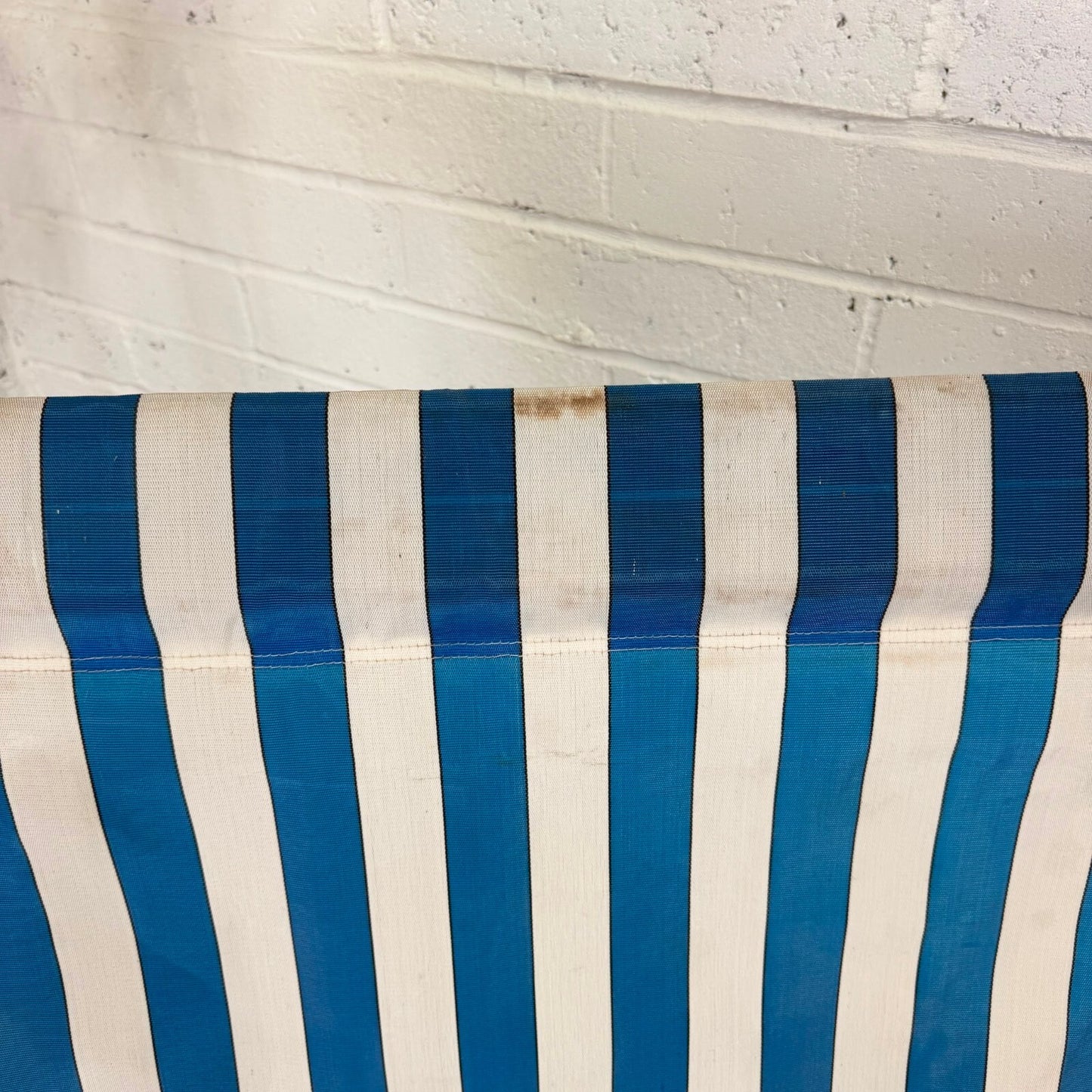 Vintage Pair Wideboy Large SouthSea Deckchairs Beach Garden Wood Frames