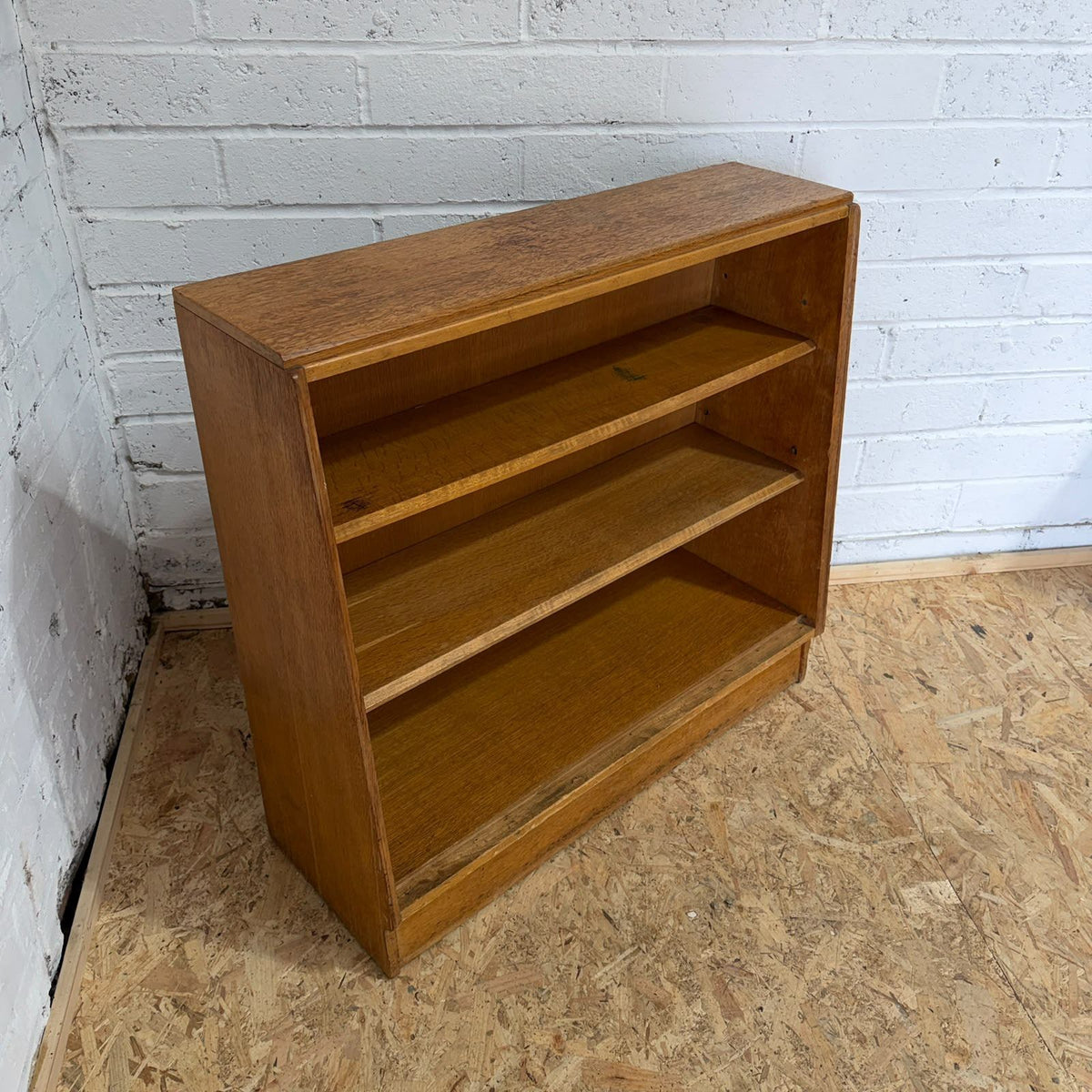E Gomme G Plan Brandon Open Fronted Oak Waterfall Bookcase 1960s MCM