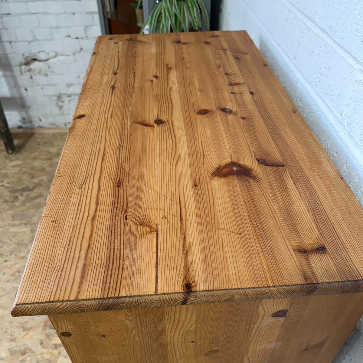 Vintage Pine Chest of 2 Over 3 Drawers Rustic Knob Handles Bedroom Storage
