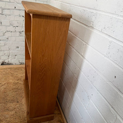 Rustic Pine Bookcase 2 Shelves Aged Patina Plinth
