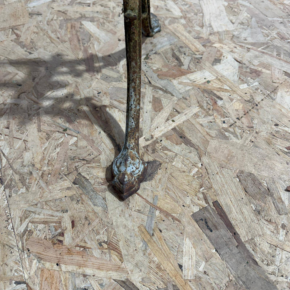 Antique Wrought Iron Ornate Table Base Rusted Patina 3ft