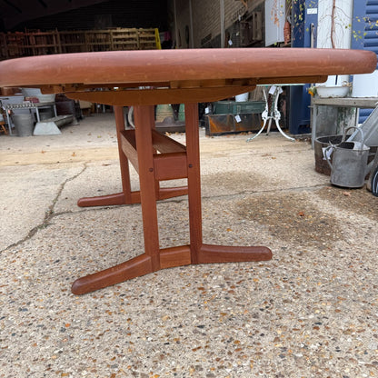 Vintage Danish AM83 Ansanger Mobler Mid Century Extending Dining Table Seat 6-10