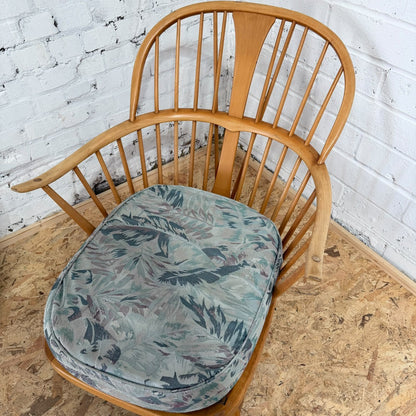 Vintage Ercol Model 203 Low Armchair Blonde Beech Mid Century Modern 1960's