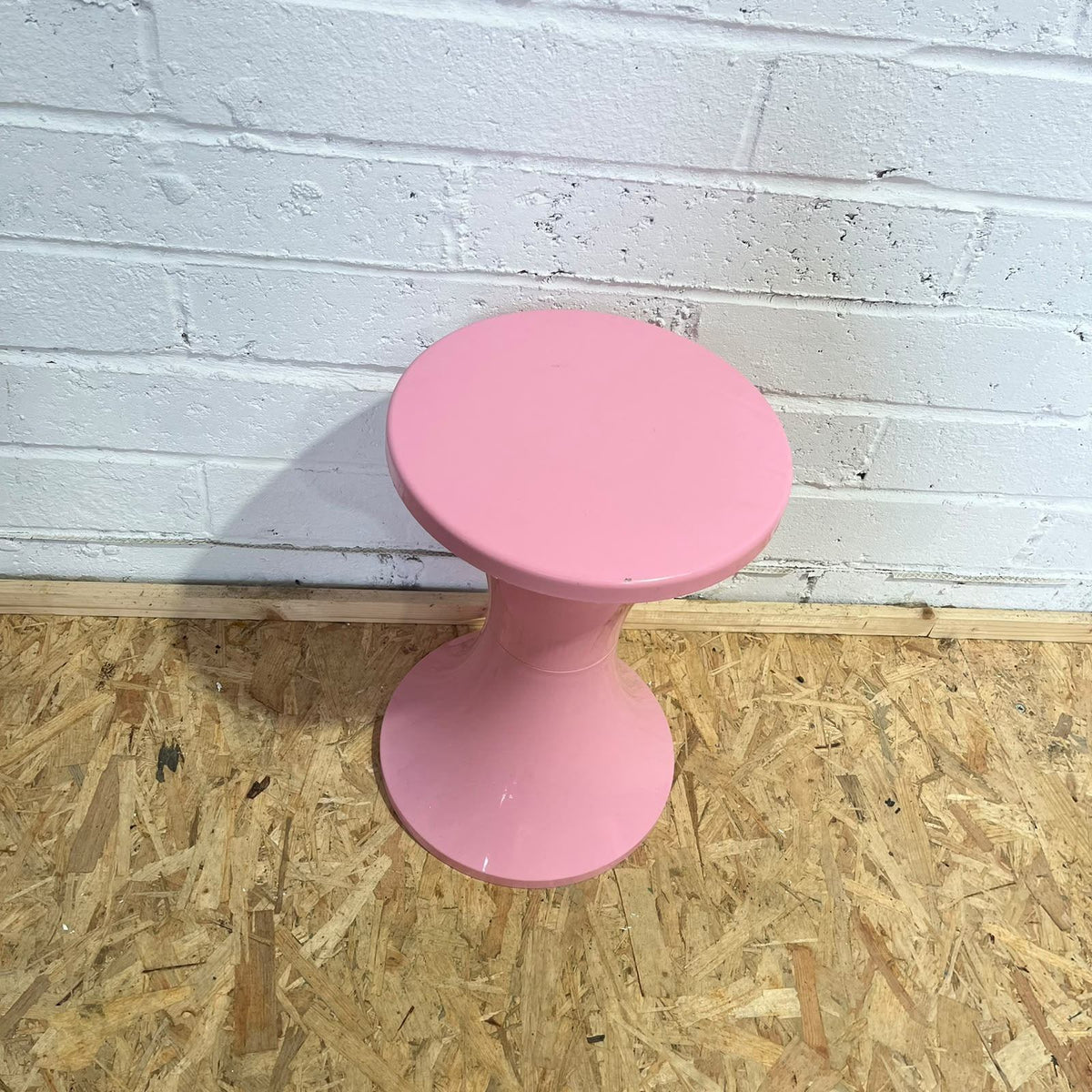 Vintage Retro Tam Tam Stool Pink Plant Stand Side Table Storage