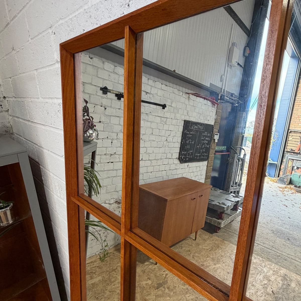 Vintage Mid Century 12 Pane Teak Frame Wall Hanging Mirror G Plan?