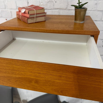 Tapley 33 Mid Century Floating Wall Single Drawer Unit Teak With Wall Fixing