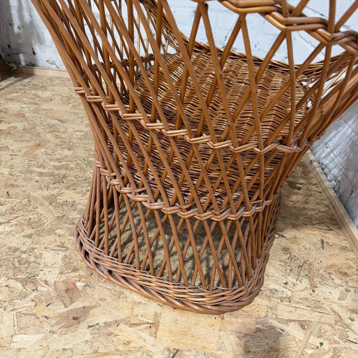 Wicker Low Armchair Curved Back Conservatory